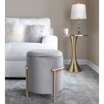 marquis gray ottoman   