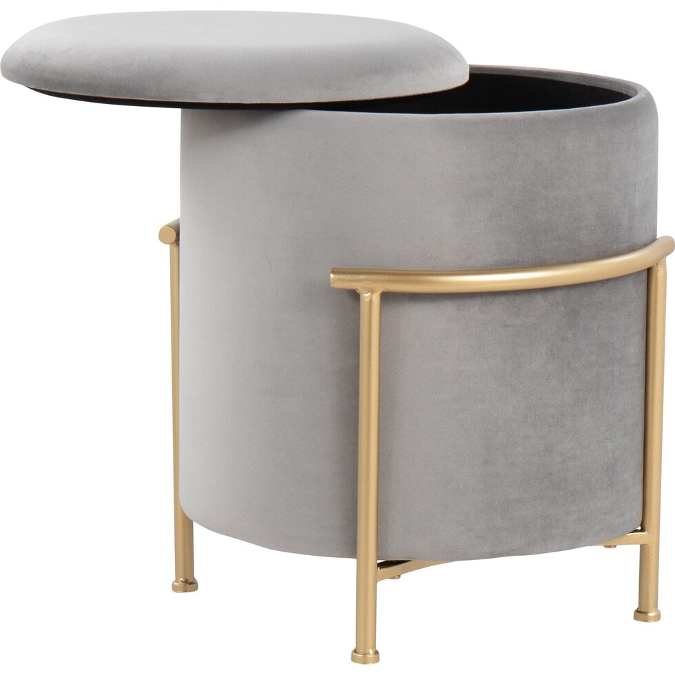marquis gray ottoman   