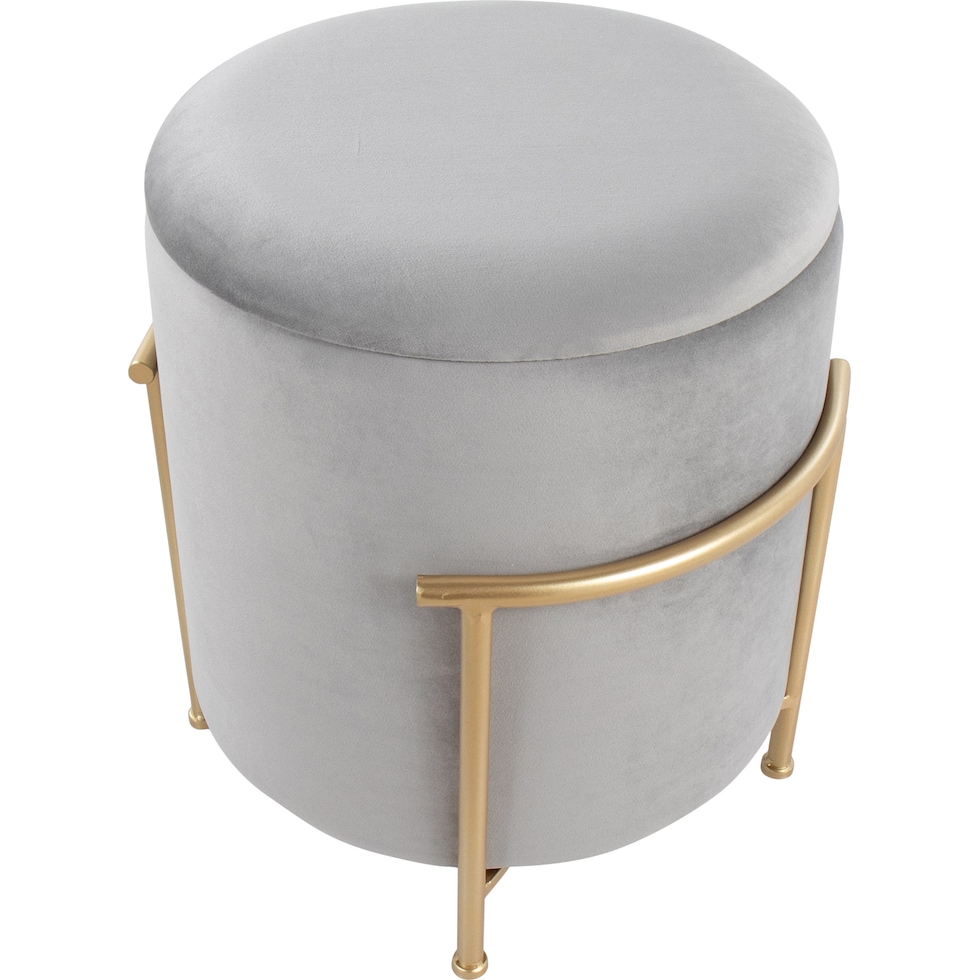 marquis gray ottoman   