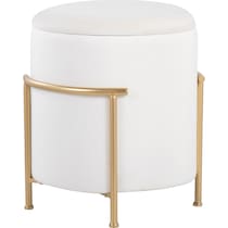 marquis white ottoman   