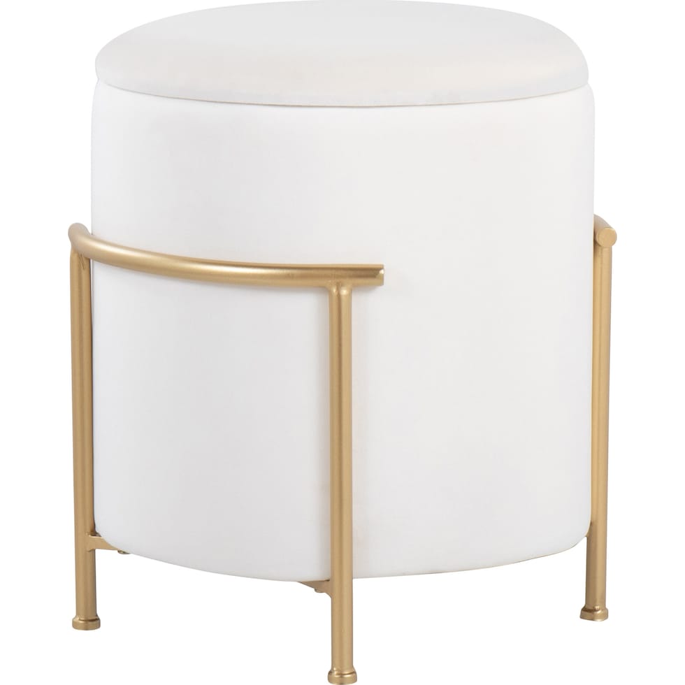 marquis white ottoman   