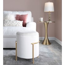 marquis white ottoman   