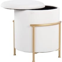 marquis white ottoman   