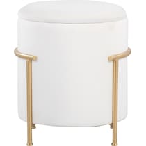 marquis white ottoman   