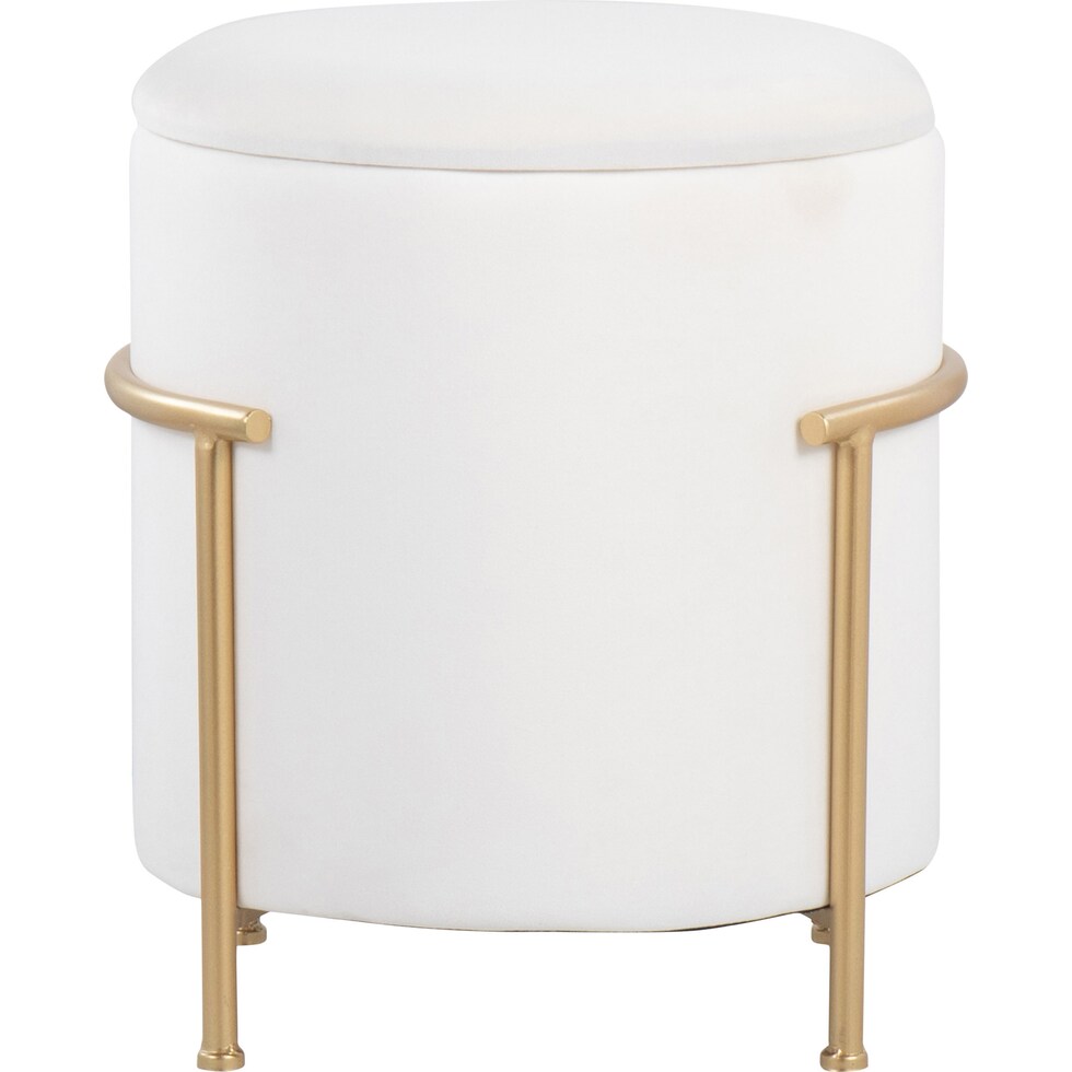 marquis white ottoman   