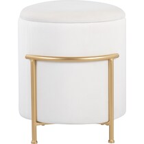 marquis white ottoman   