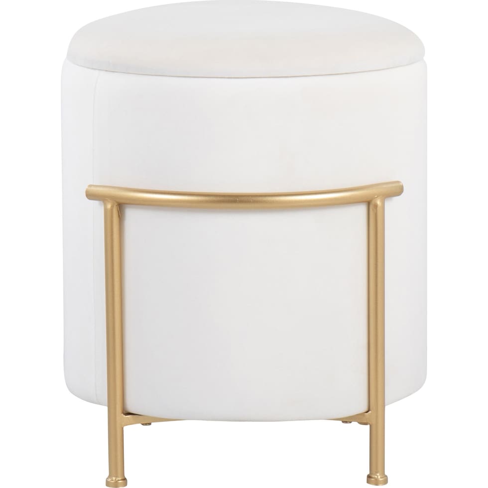 marquis white ottoman   