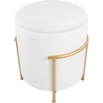 marquis white ottoman   