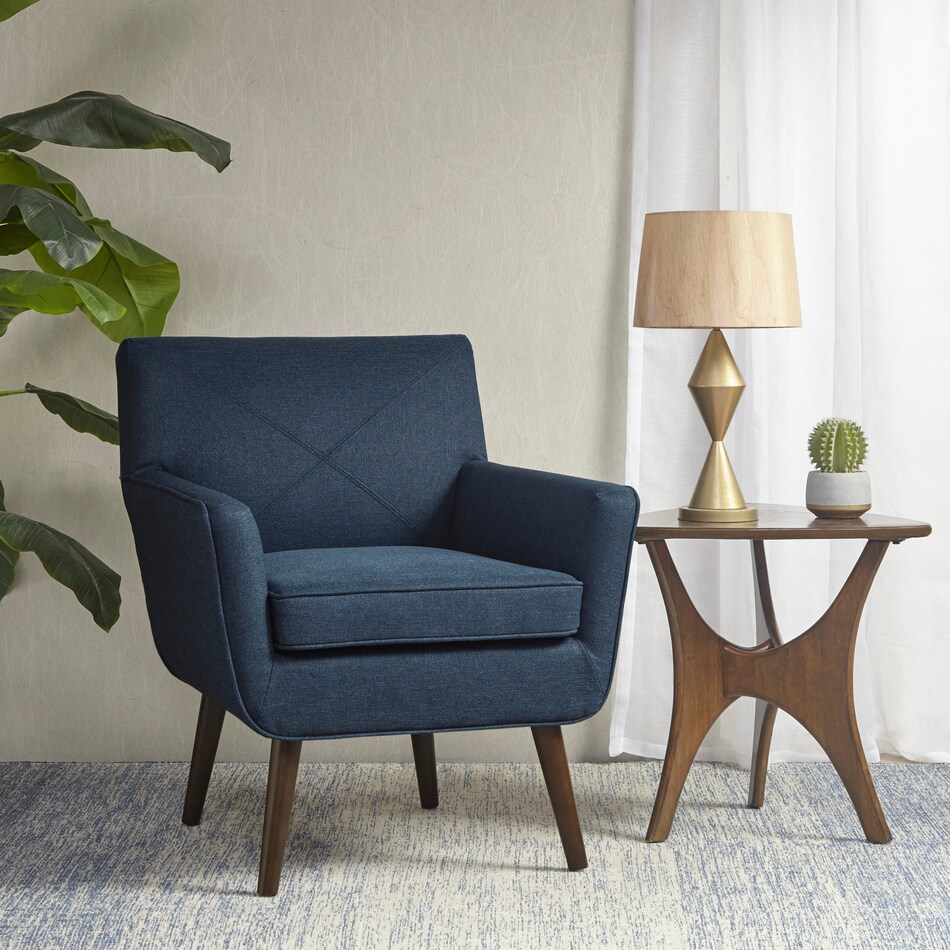 martha blue accent chair   
