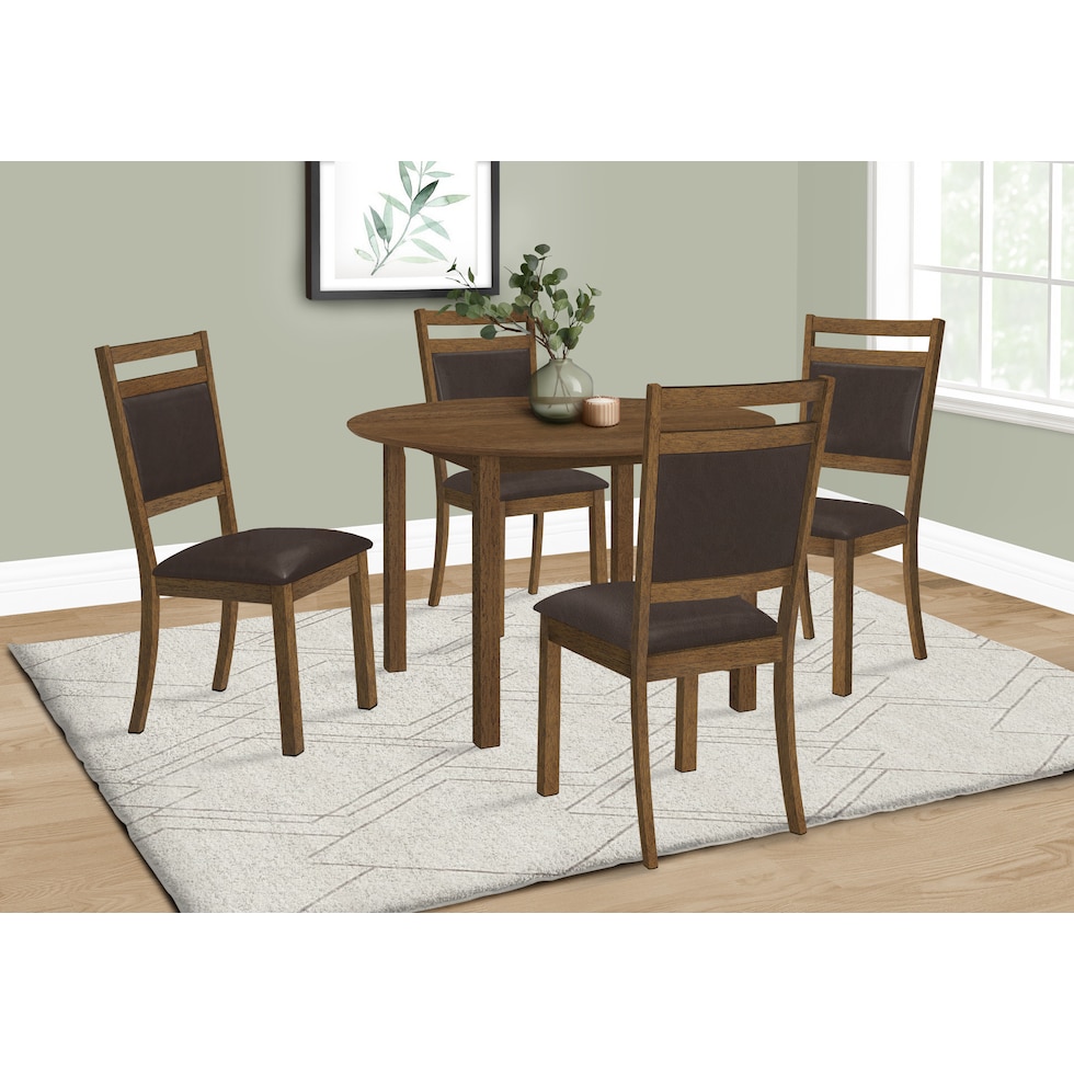 martina dark brown dining table   