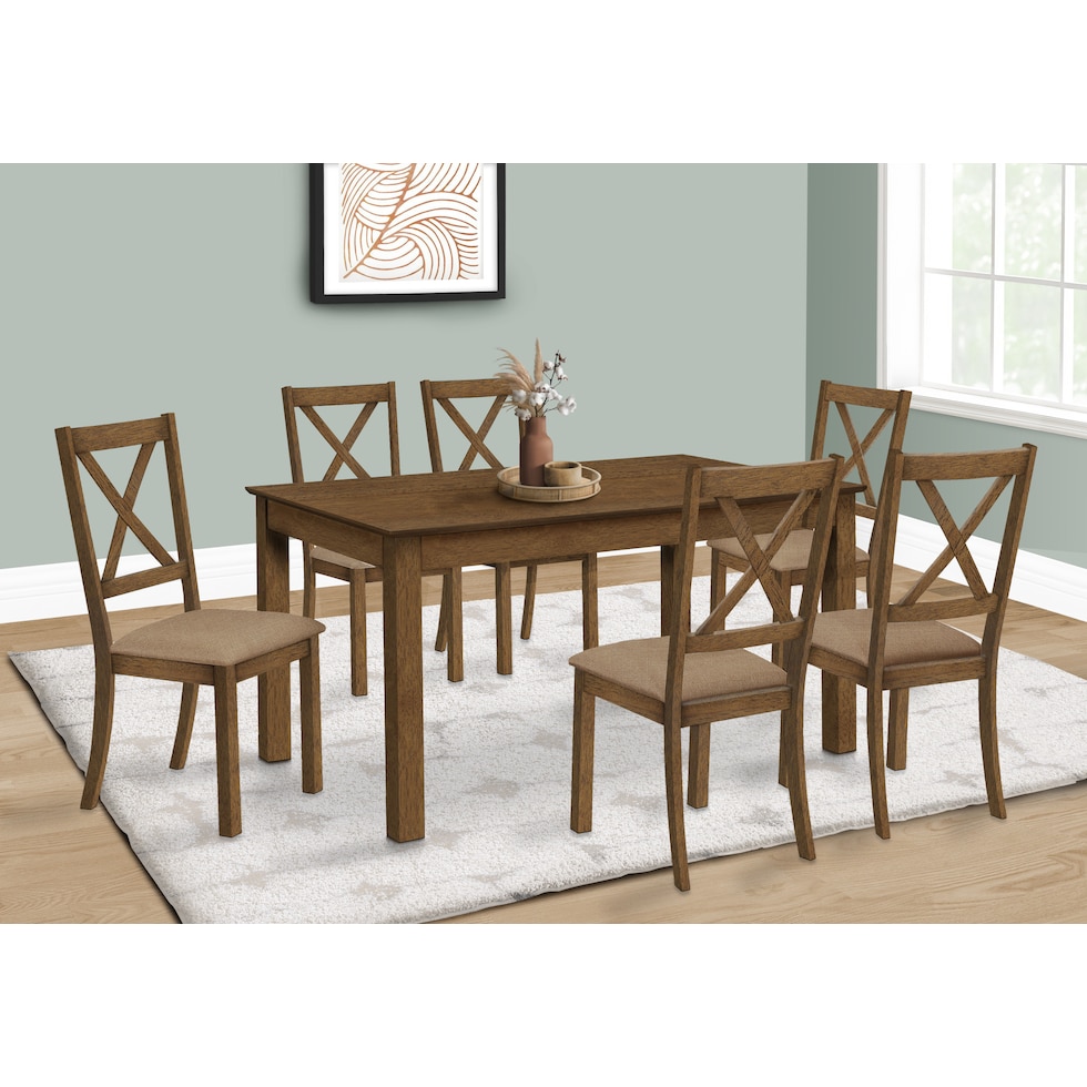 martina dark brown dining table   