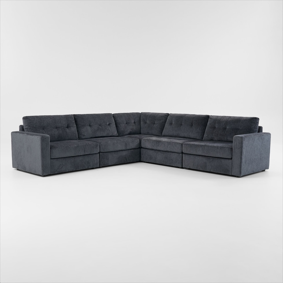 martino blue sectional   