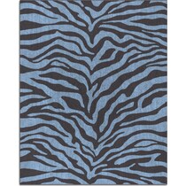 marty charcoal  blue zebra area rug  x    
