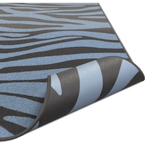 marty charcoal  blue zebra area rug  x    