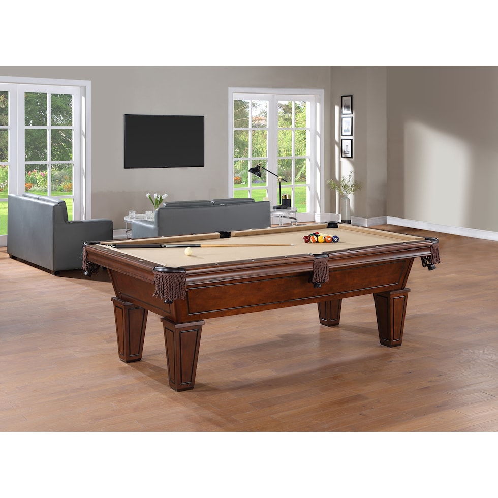 marvin dark brown gaming table   