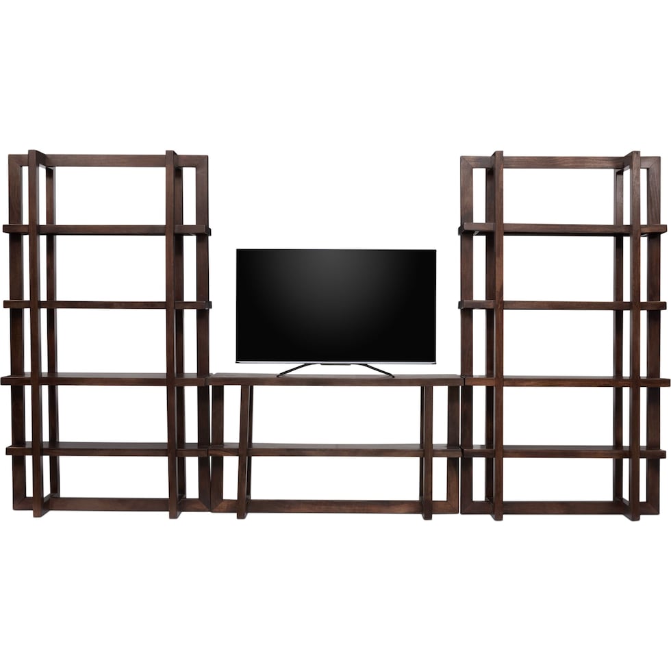 mateo dark brown bookcase   