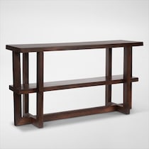 mateo dark brown console table   