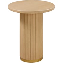 matthew light brown accent table   