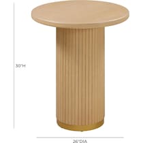 matthew light brown accent table   