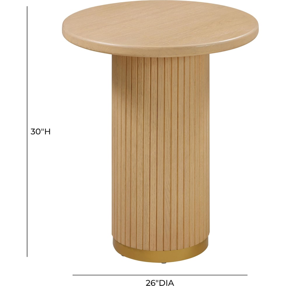 matthew light brown accent table   