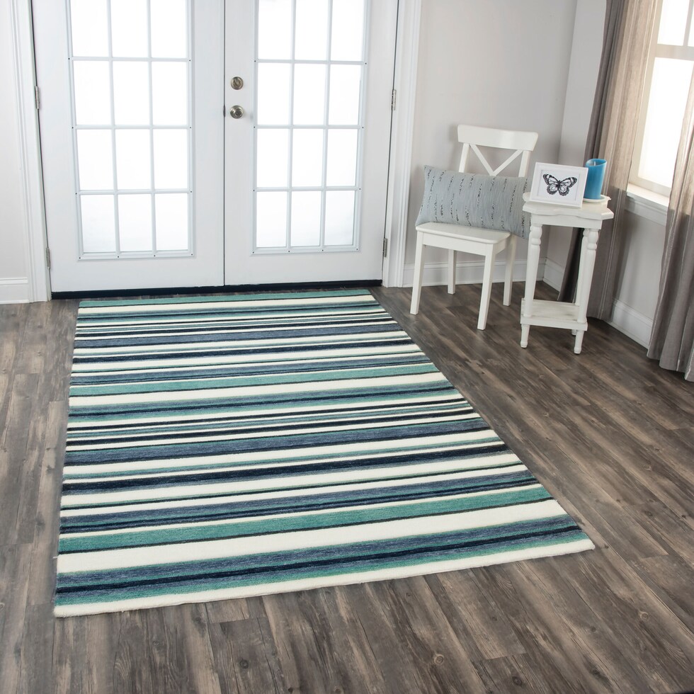 maude blue outdoor area rug   