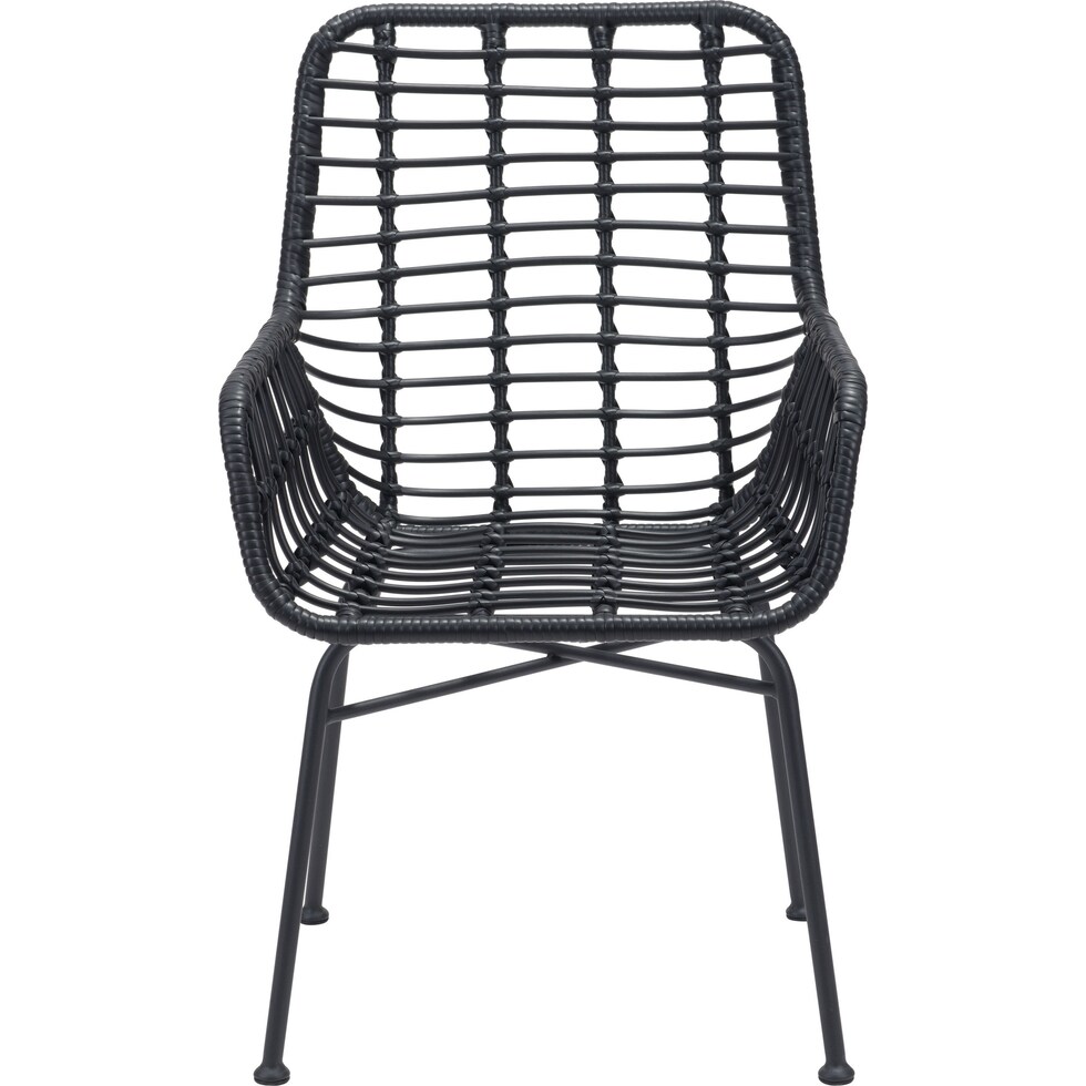 maui black outdoor chair   