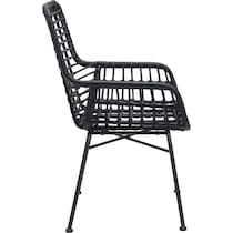maui black outdoor chair   