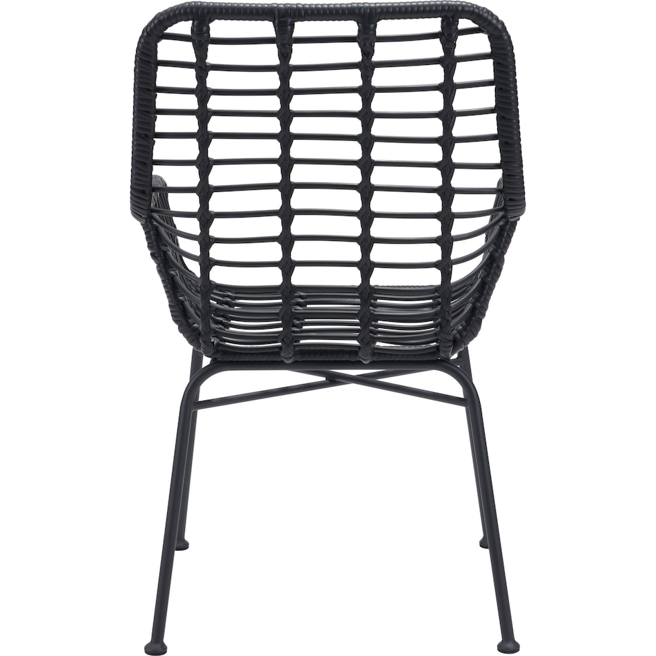 maui black outdoor chair   