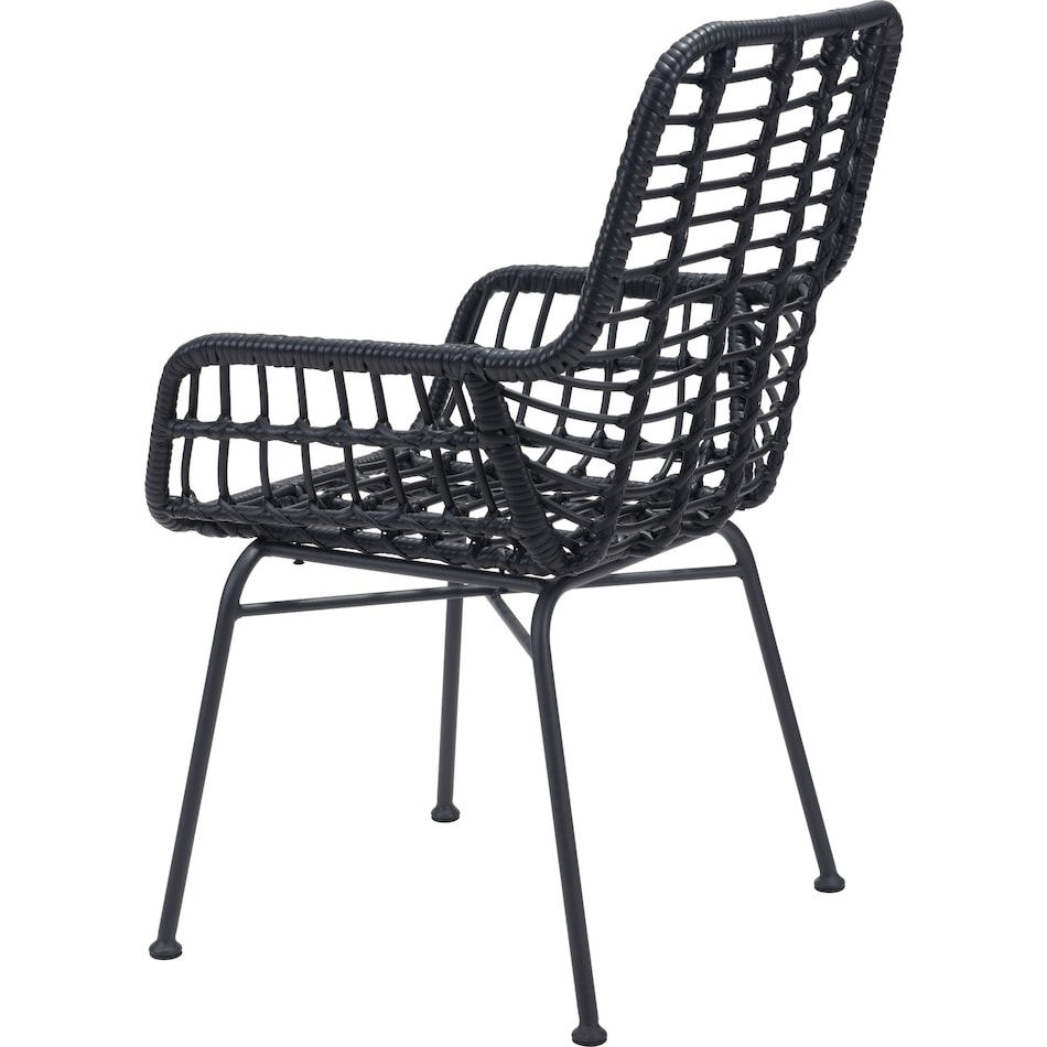 maui black outdoor chair   