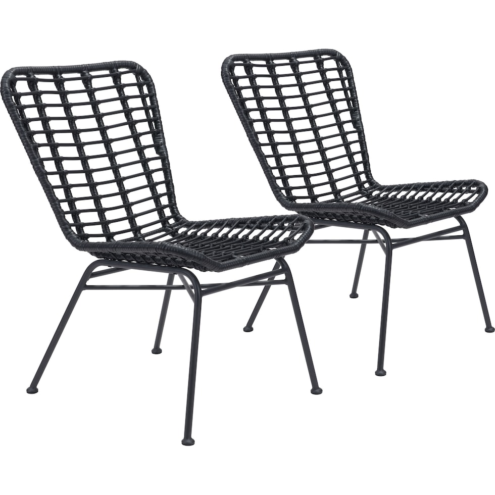 maui black outdoor chair   