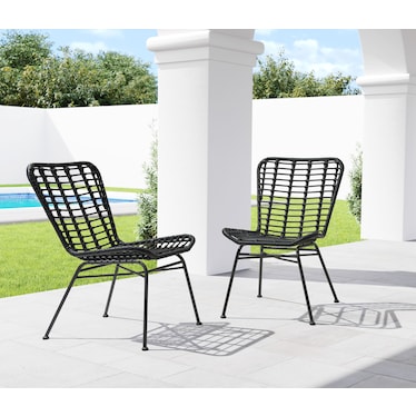 Maui Outdoor Set of 2 Dining Chairs