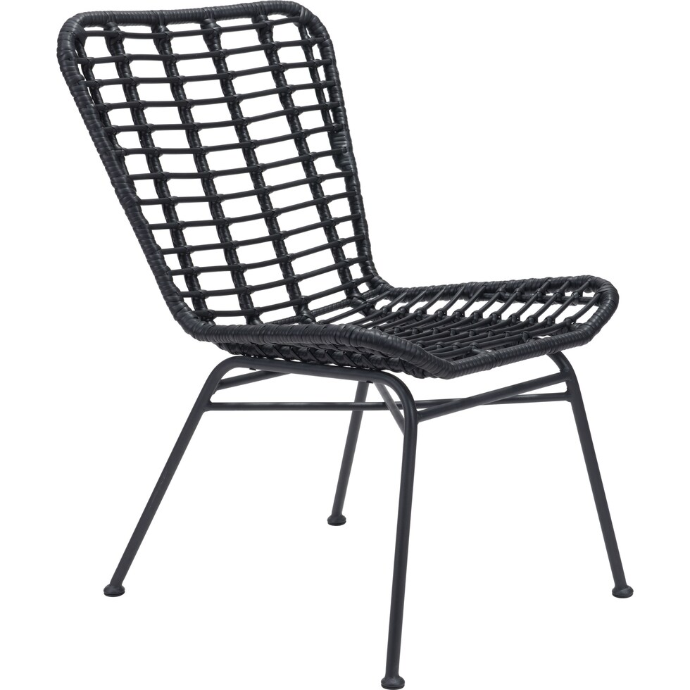maui black outdoor chair   