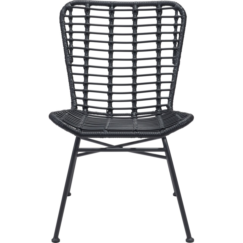 maui black outdoor chair   