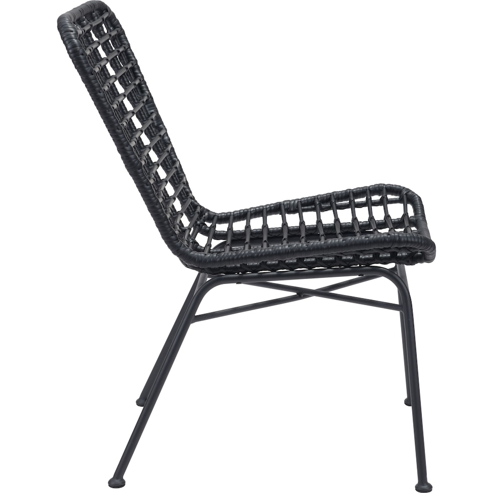 maui black outdoor chair   