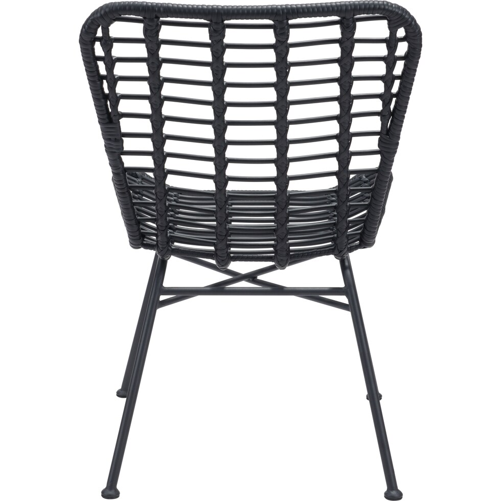 maui black outdoor chair   