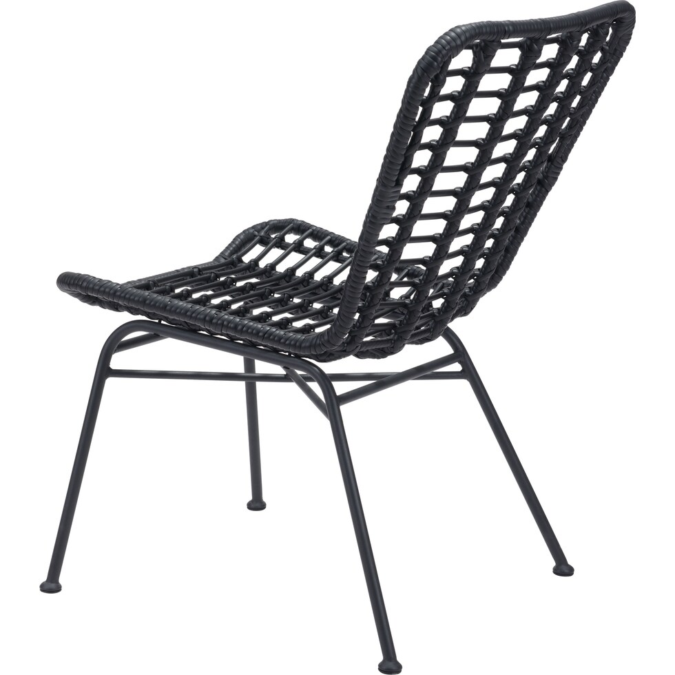 maui black outdoor chair   