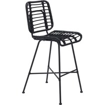maui black outdoor stool   
