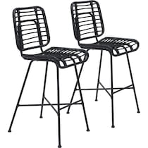 maui black outdoor stool   