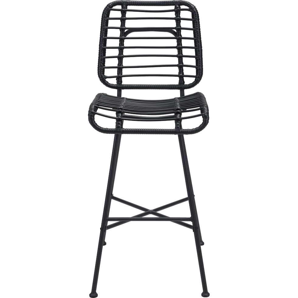 maui black outdoor stool   