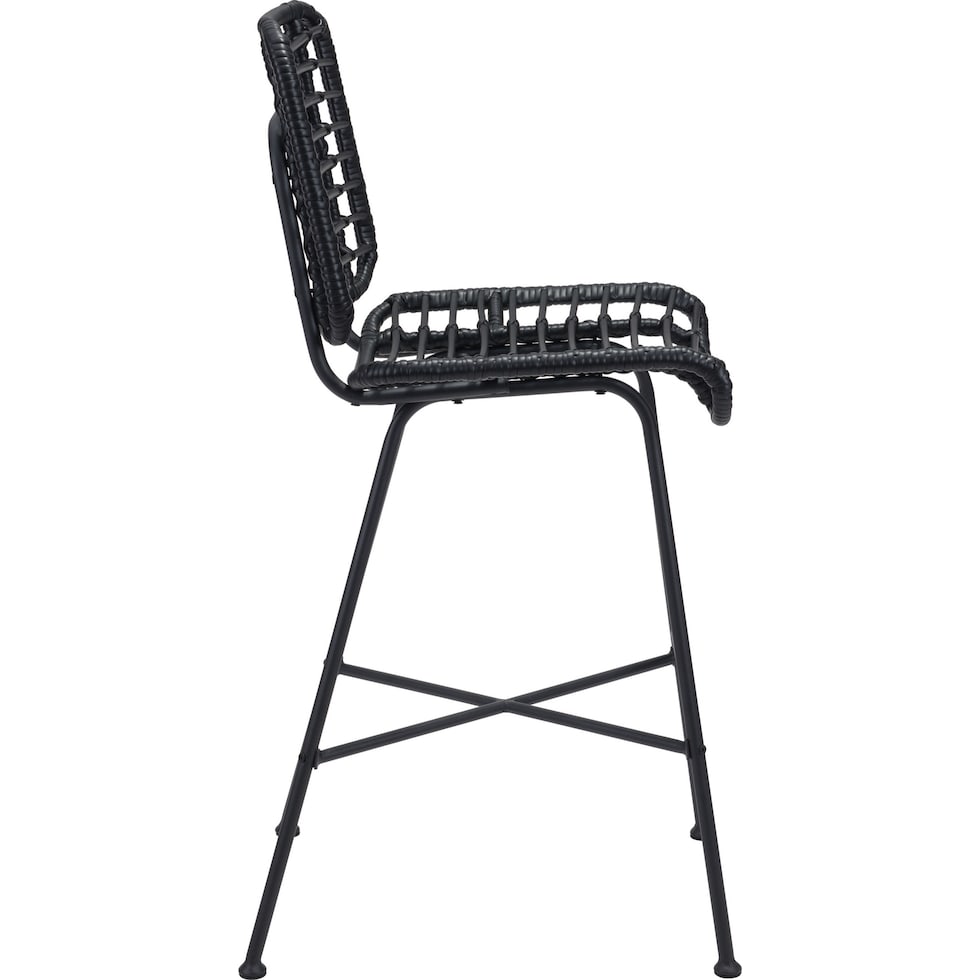 maui black outdoor stool   