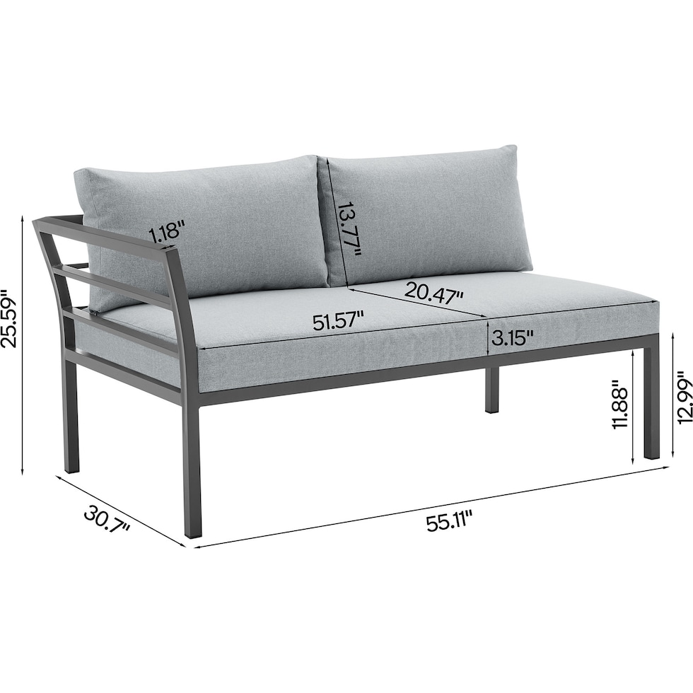 maui gray  pc outdoor living   