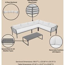 maui white  pc outdoor living   