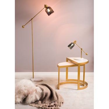 Maurice 73'' Floor Lamp - White/Blue