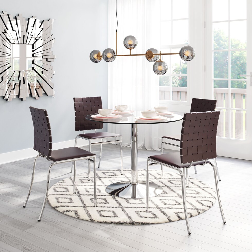 maverick dark brown dining chair   