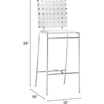 maverick white counter height stool   