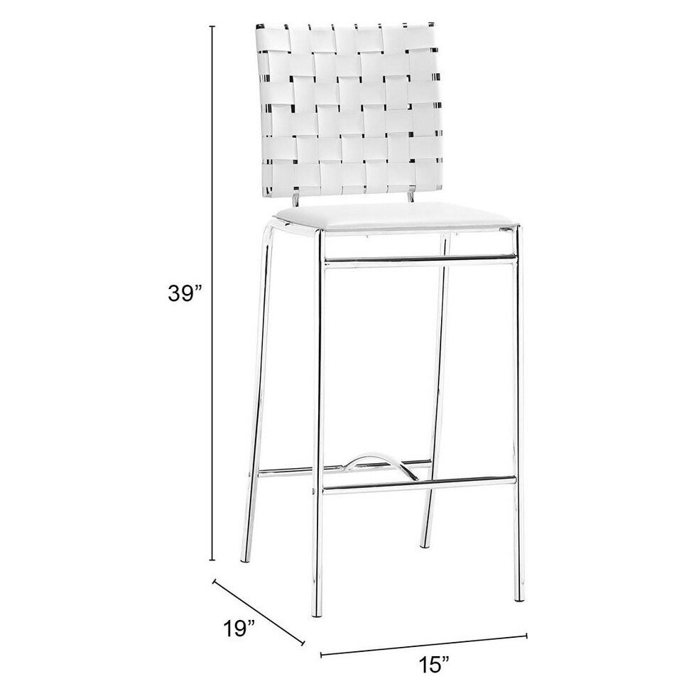 maverick white counter height stool   
