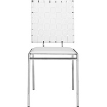 maverick white dining chair   