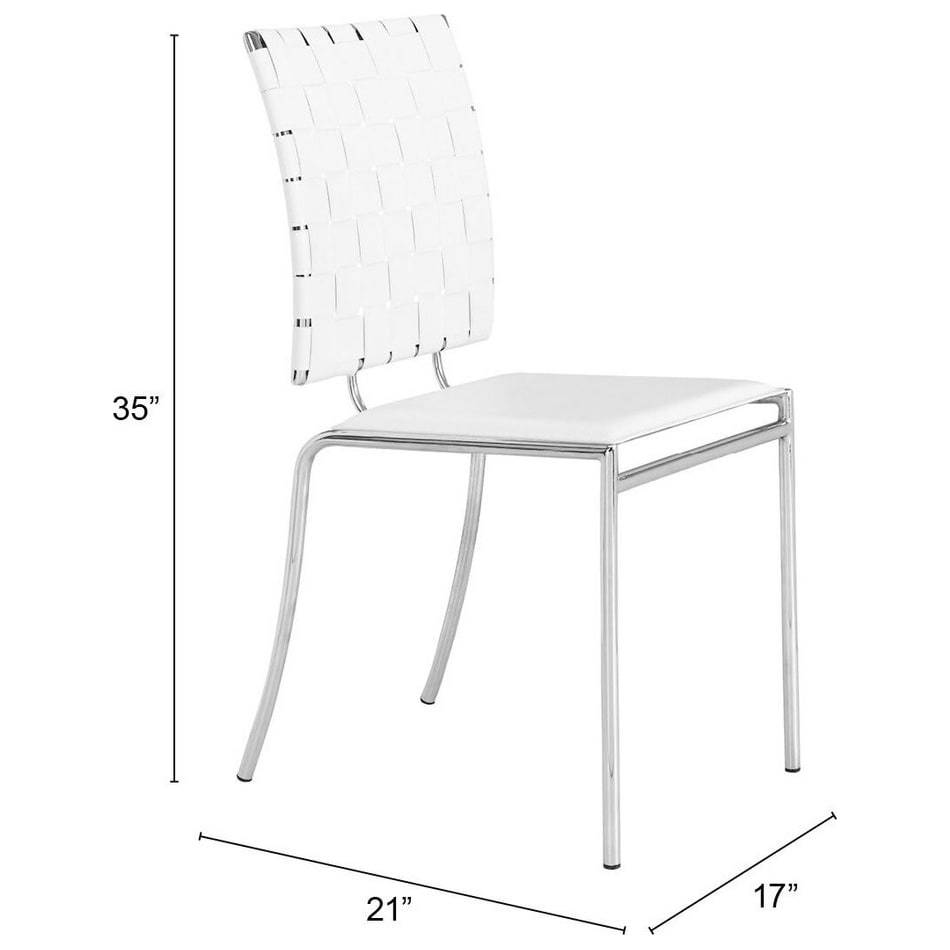 maverick white dining chair   