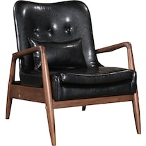 mavis black accent chair   