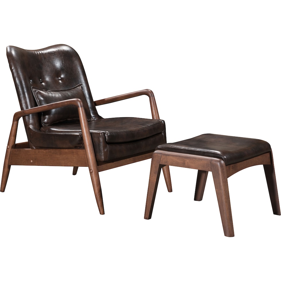 mavis dark brown accent chair   